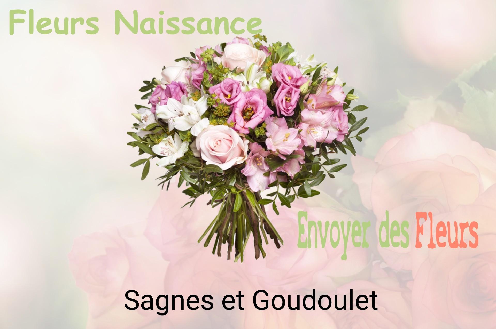 Bouquet de fleurs de naissance livré à Sagnes-et-Goudoulet