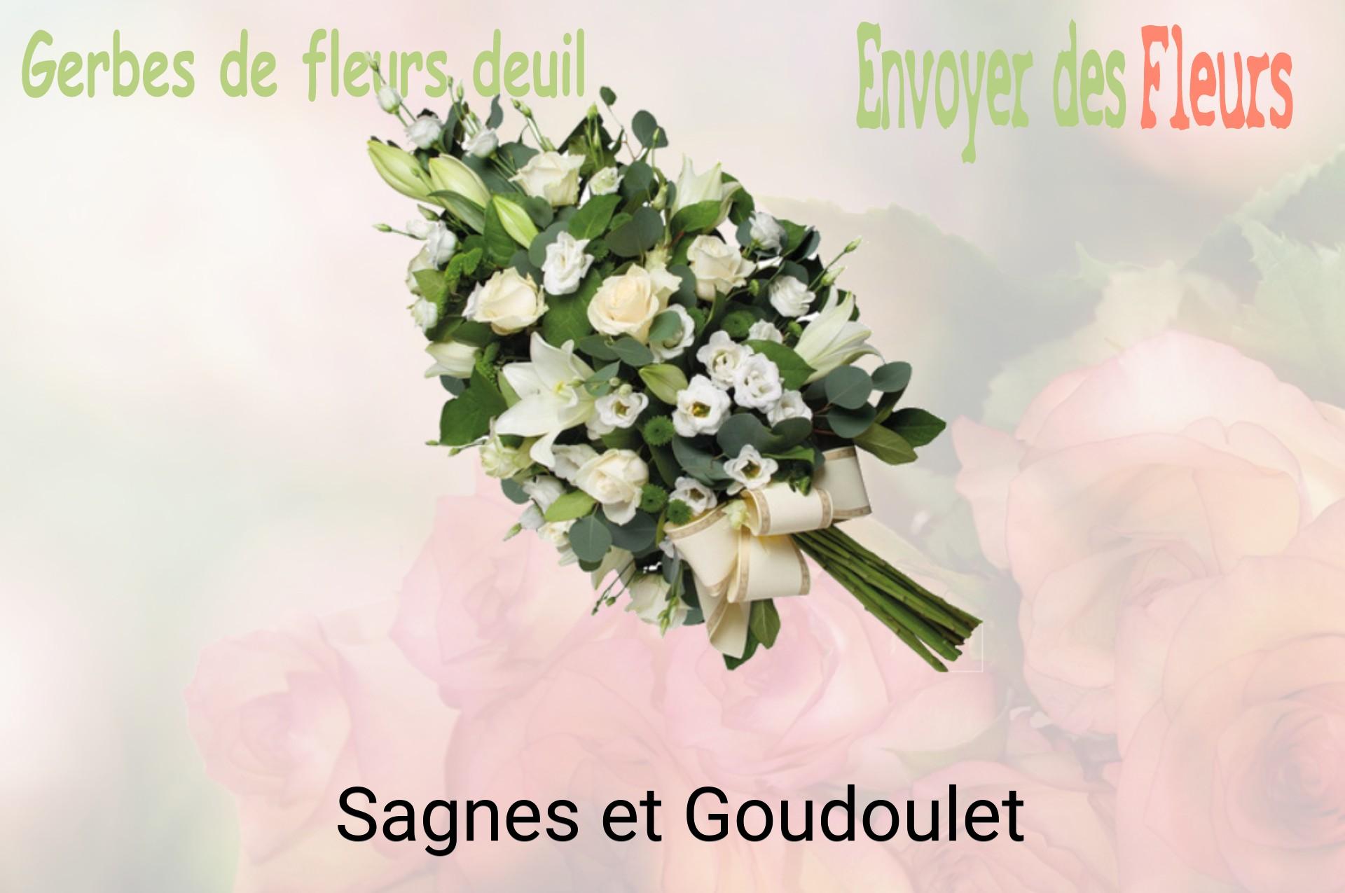 Gerbe de fleurs de deuil livrée à Sagnes-et-Goudoulet